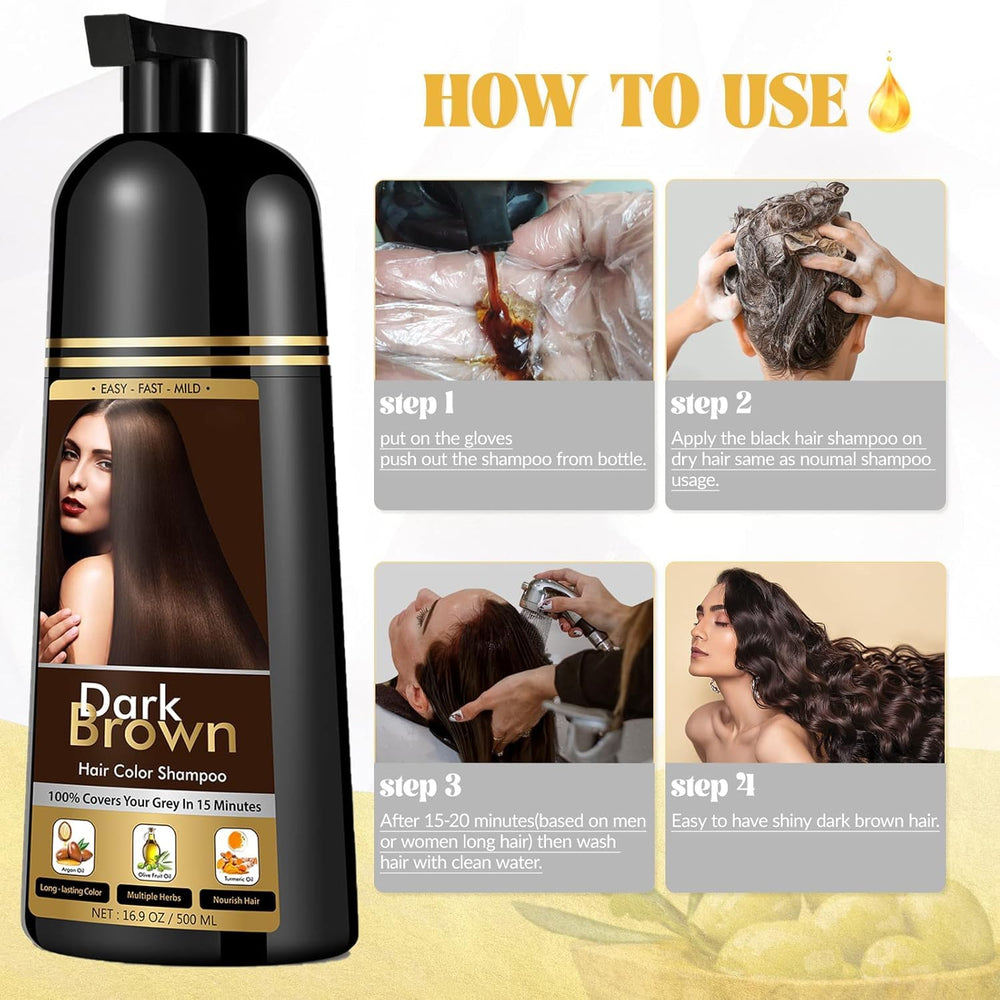 YourTone color swatches showing dark brown semi-permanent shade.