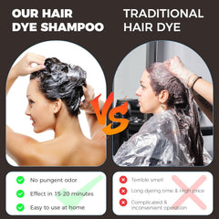 YOURTONE shampoo lather creating rich color on hair strands