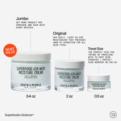 Youth To The People moisturizer delivers a dewy glow after application.