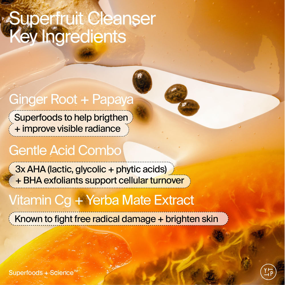 Youth To The People Papaya Vitamin C Cleanser bottle for brightening use.