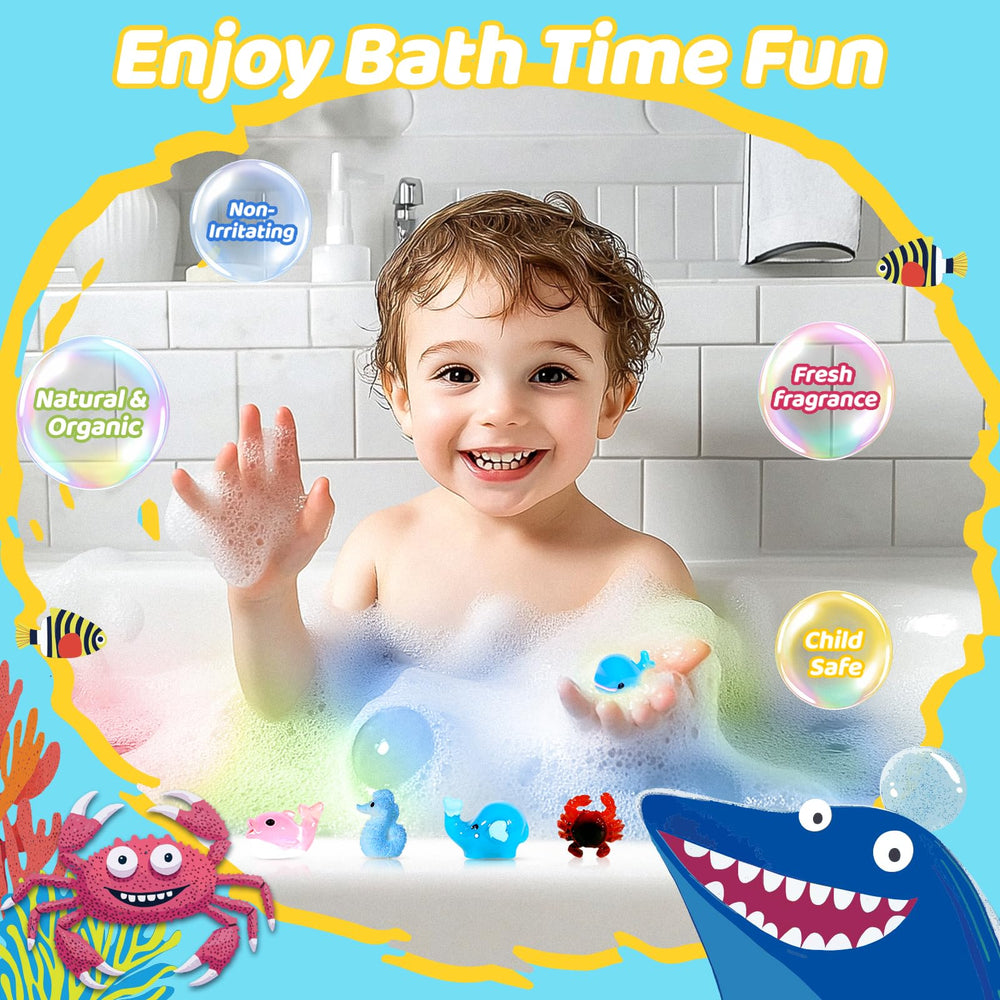 YoYokay sky bath bomb hides surprise toy for imaginative bath time journeys.