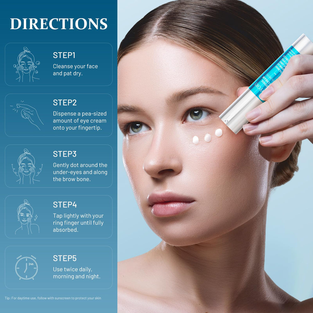Brand label of YOYORY retinol eye cream highlighting quality skincare