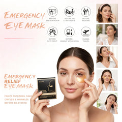 Close-up of Yozeemmy gel patches highlighting collagen and hyaluronic acid formula.