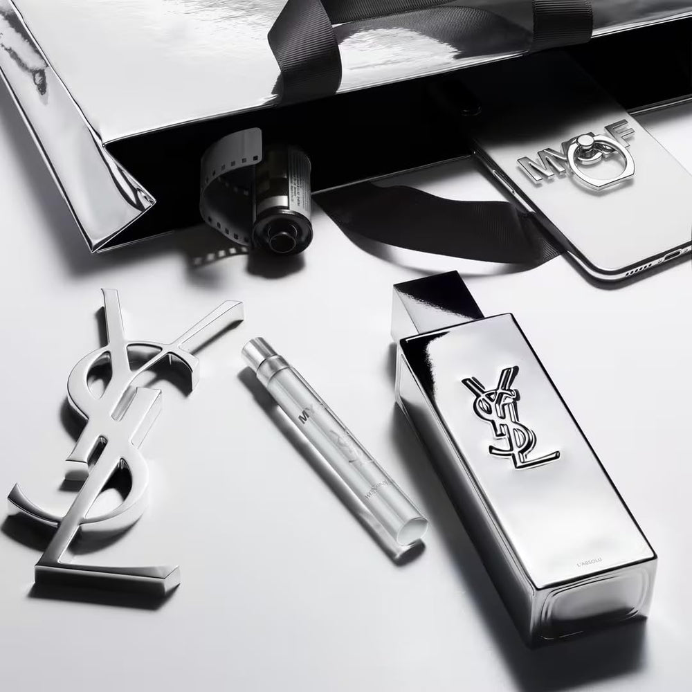YSL MYSLF ABSOLU travel spray features orange blossom heart for a refined daytime fragrance