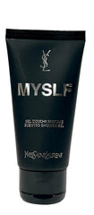 YSL MYSLF Men shower gel mini 50ml front label, ideal travel companion