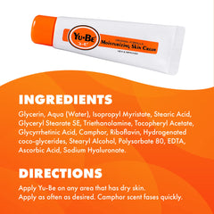 Yu-Be Moisturizing Skin Cream Trio hand application in daily routine.