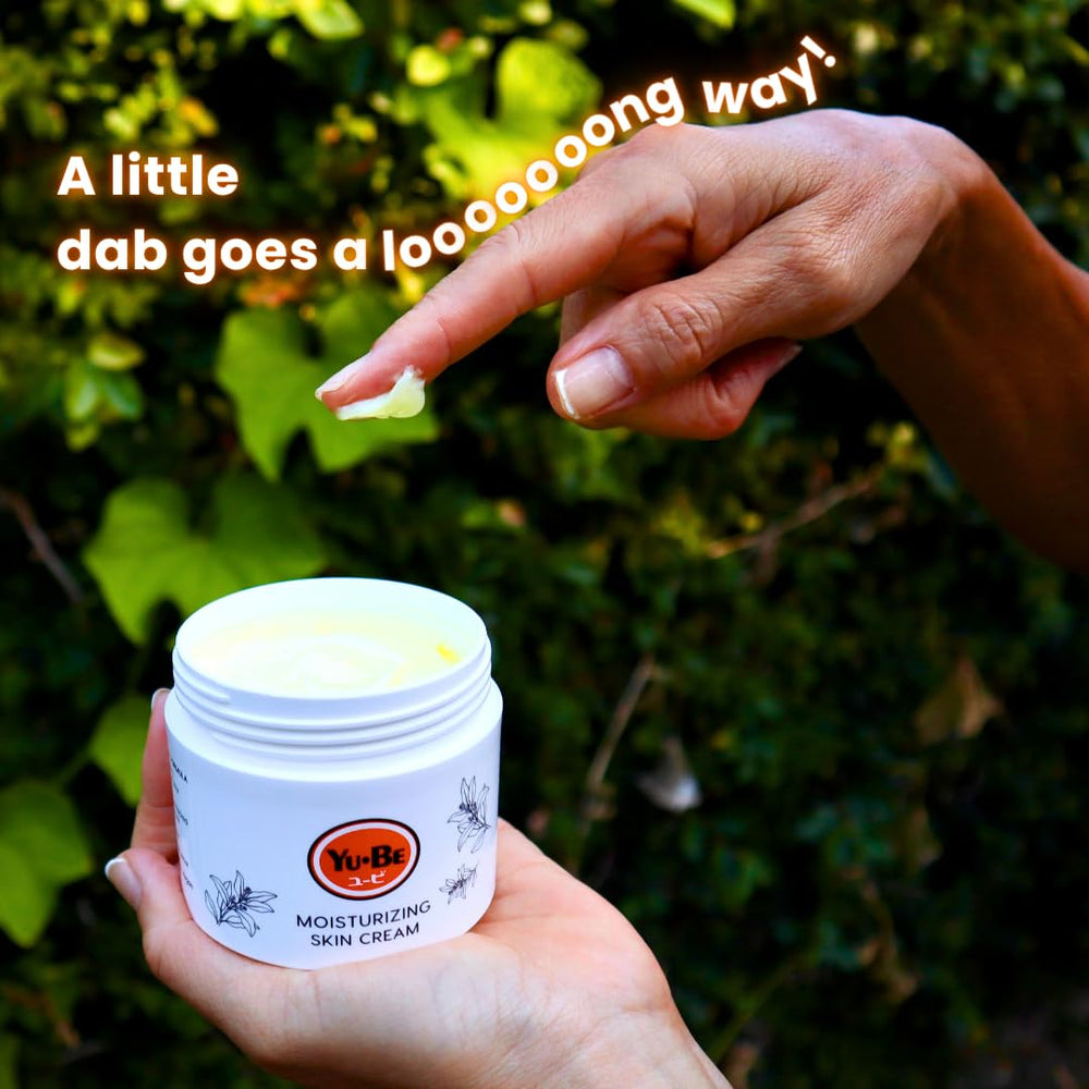 Yu-Be non-greasy absorption leaves skin soft after use.