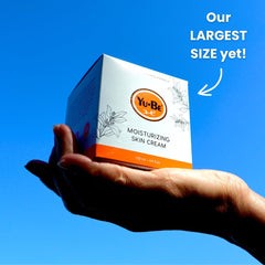 Yu-Be travel-friendly jar demonstrates convenient on-the-go moisturization