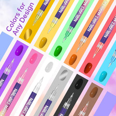 Yueur 3-in-1 nail art tools draw, line, and fill efficiently.