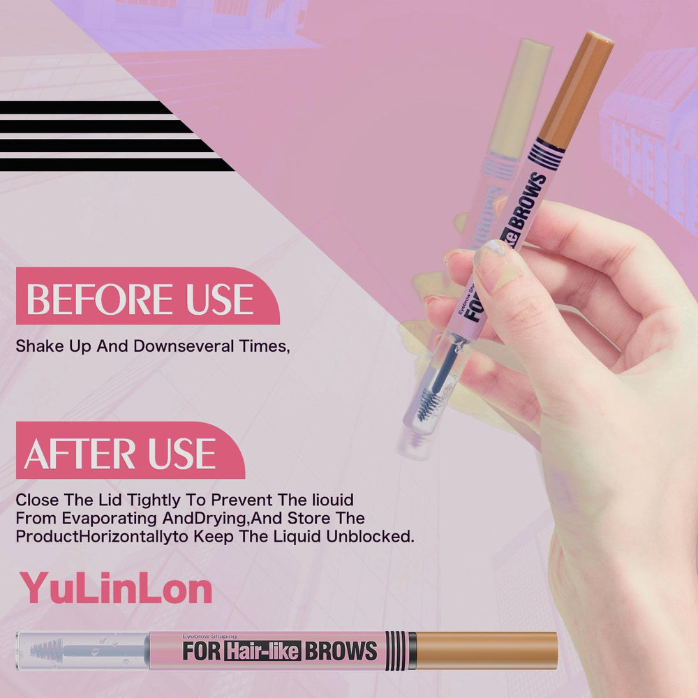 Yulinlon brow kit with pen and gel for complete daily styling.