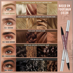 Yulinlon dark brown color swatch showing natural brow match.