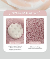 Central sponge design promotes even cleansing across your body