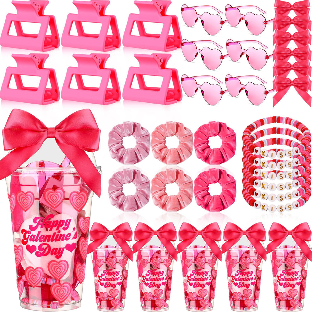 Yungyan Galentines Day cups with lids for effortless party setup.