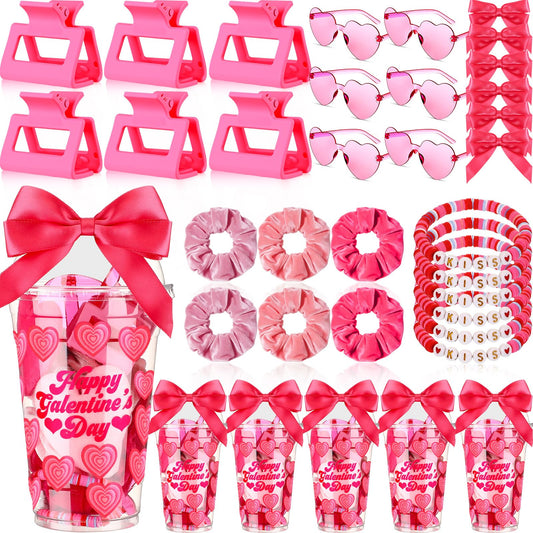 Yungyan Galentines Day cups with lids for effortless party setup.