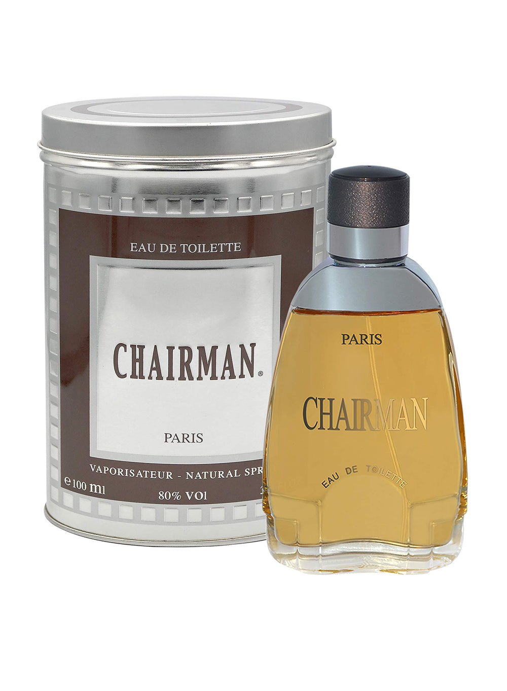 Yves De Sistelle Chairman bottle front view, bold masculine scent for daily wear.