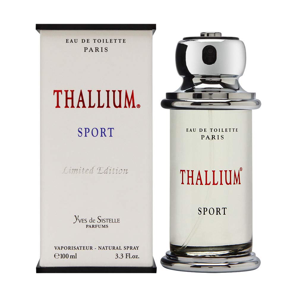Yves De Sistelle Thallium Sport bottle, long-lasting masculine fragrance.