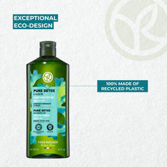 Lathering Yves Rocher Pure Detox shampoo on hair for a refreshing cleanse