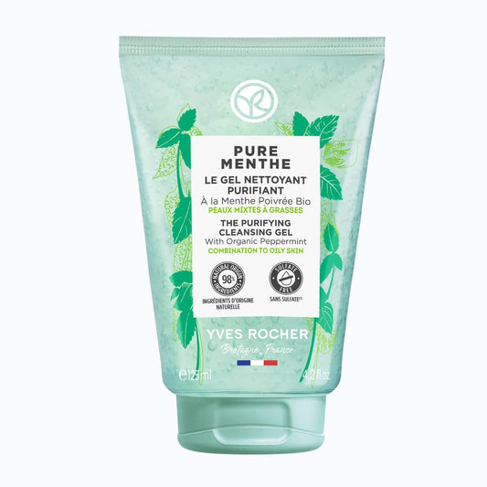 Yves Rocher Purifying Cleansing Gel Pure Menthe cleanses oily skin.