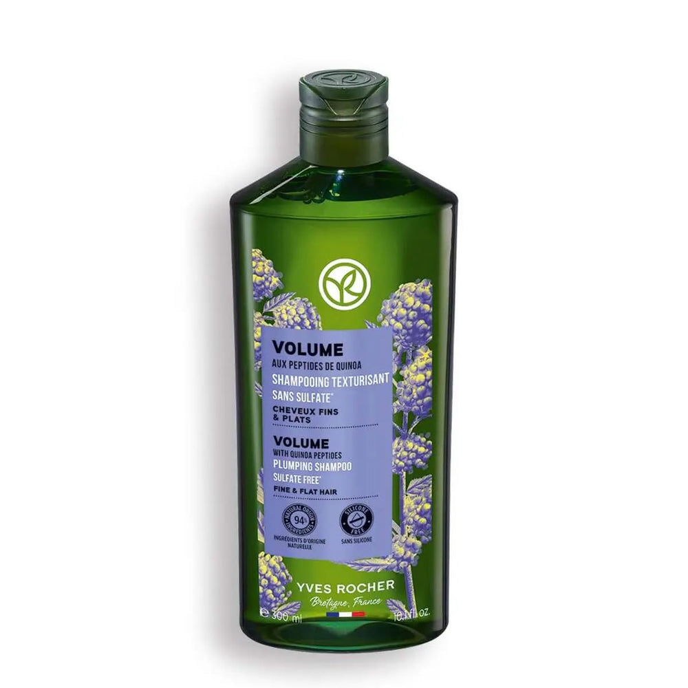 Yves Rocher Volume Plumping Shampoo bottle with quinoa for fuller-looking roots