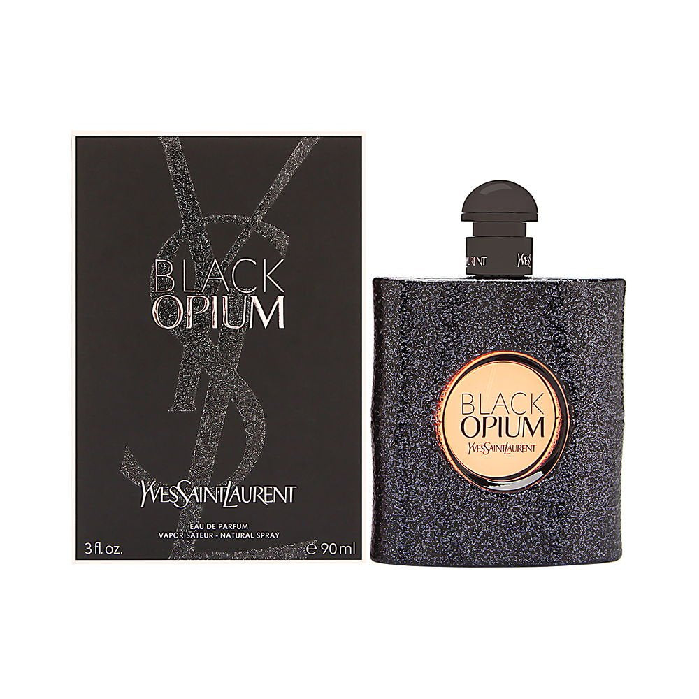 Yves Saint Laurent Black Opium bottle-front view, ideal for evening wear and premium impression