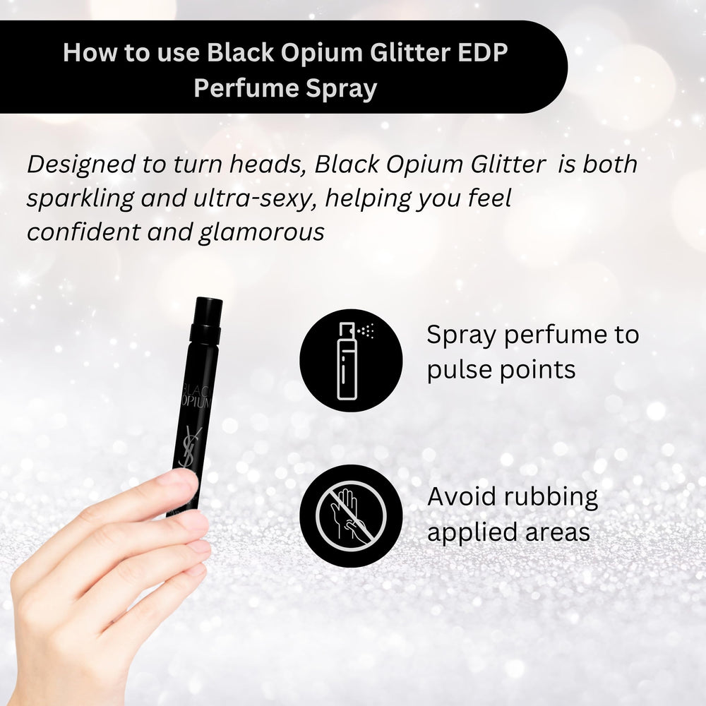 YSL Black Opium Glitter packaging box ready for gifting.