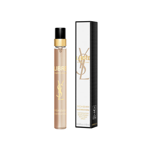 YSL Libre Flowers & Flames travel bottle shows vibrant florals for daytime wear