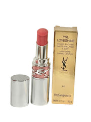YSL LoveShine Nude Lavallière close-up showing hydrating gloss on lips