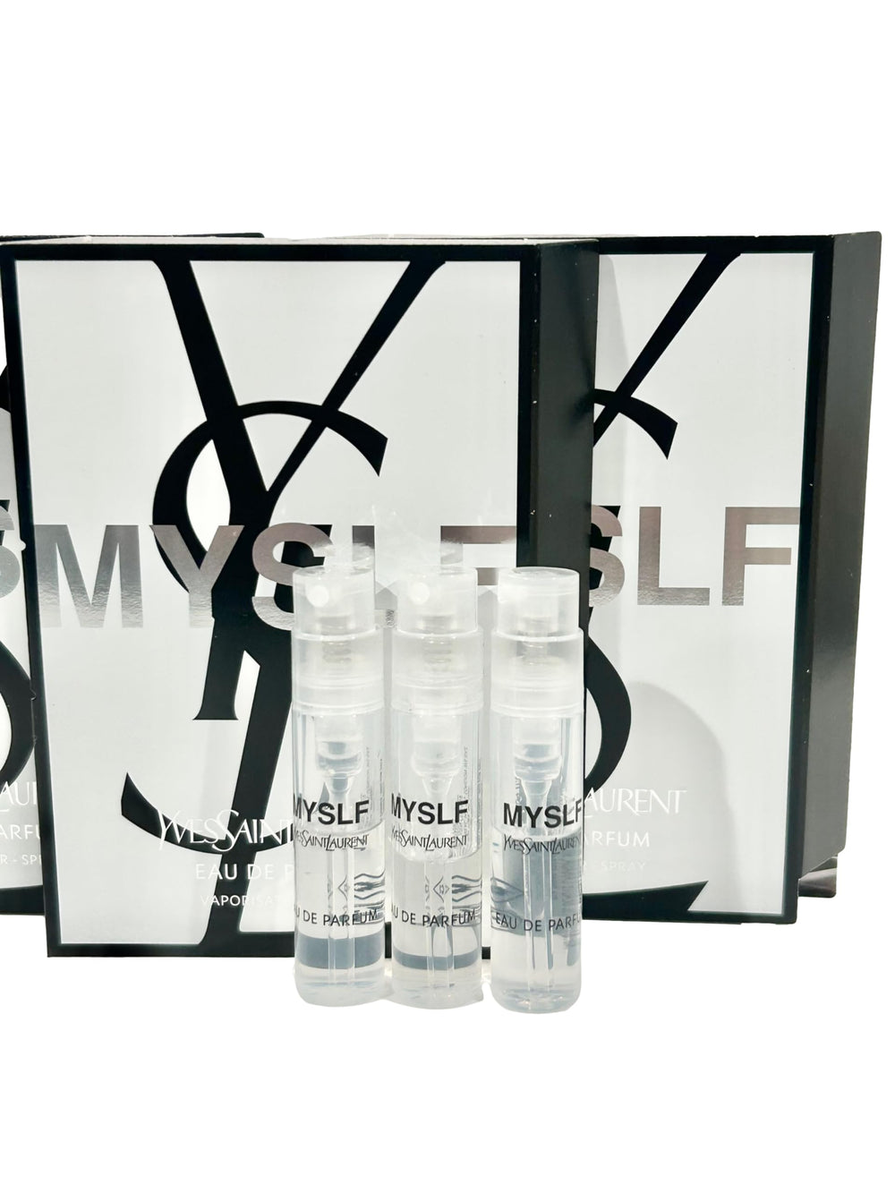 YSL MYSLF 1.2 ml vial with woody eau de parfum perspective