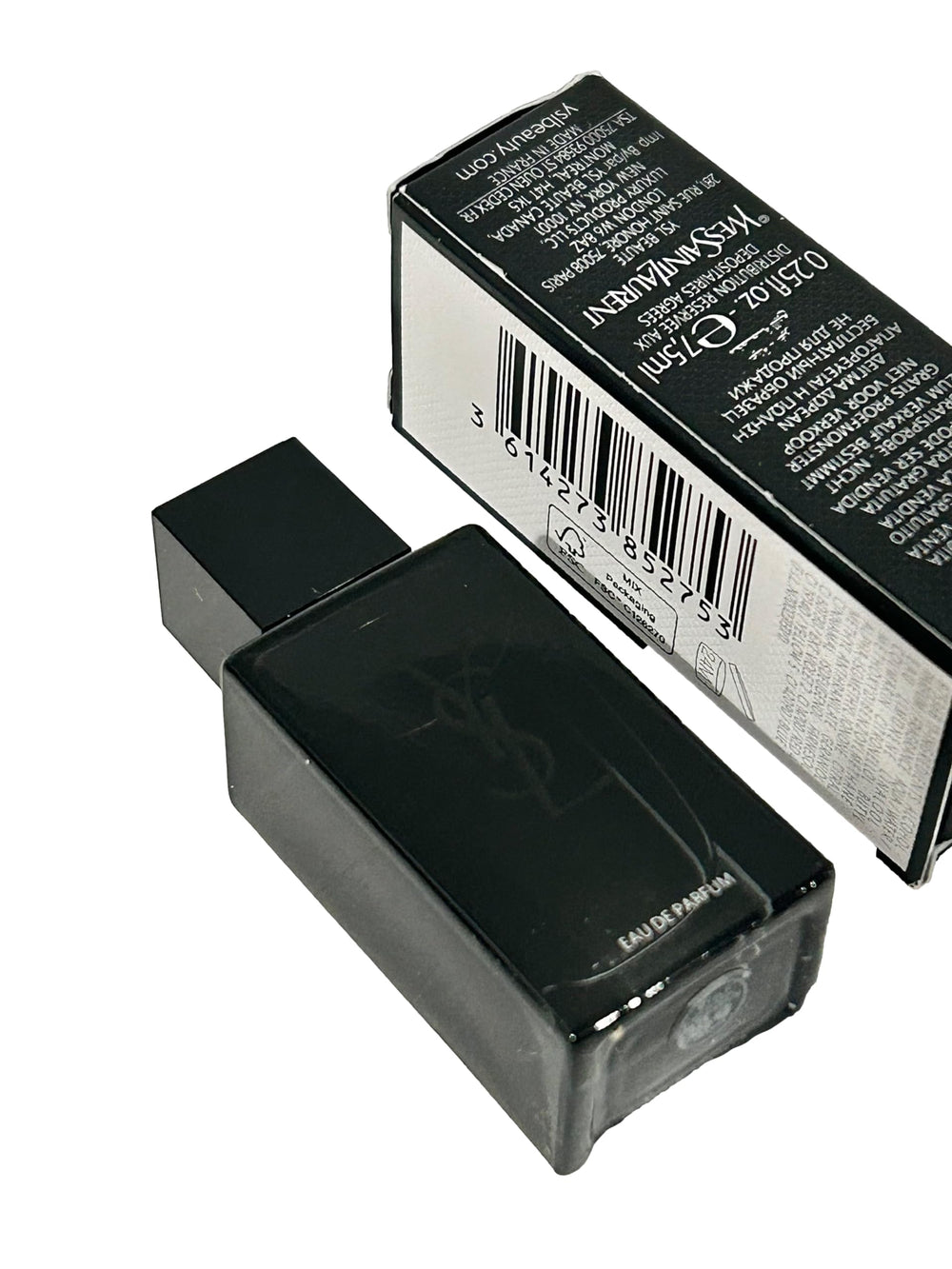 MYSLF miniature atomizer view emphasizing travel-ready size and scent.