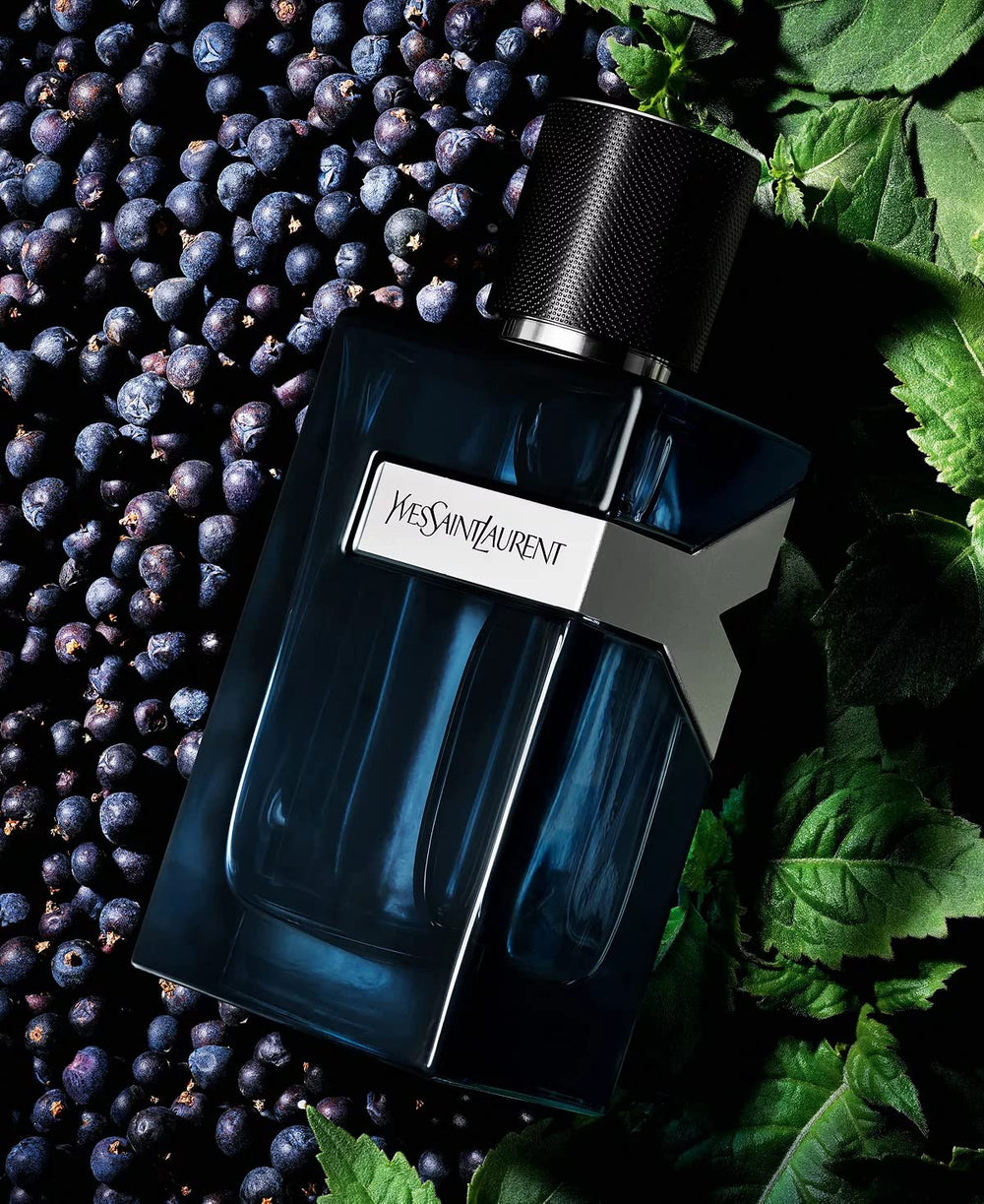 YSL Y Intense packaging that fits a gym bag or desk.