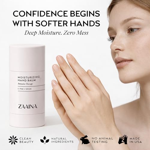 ZAAINA balm with shea butter ingredients showing nourishing properties.