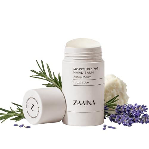 ZAAINA Intensive Hand Balm Stick packaging for travel-friendly moisture on the go.
