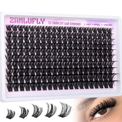 Zanlufly lash clusters wispy 10-12mm for fluttery daytime volume