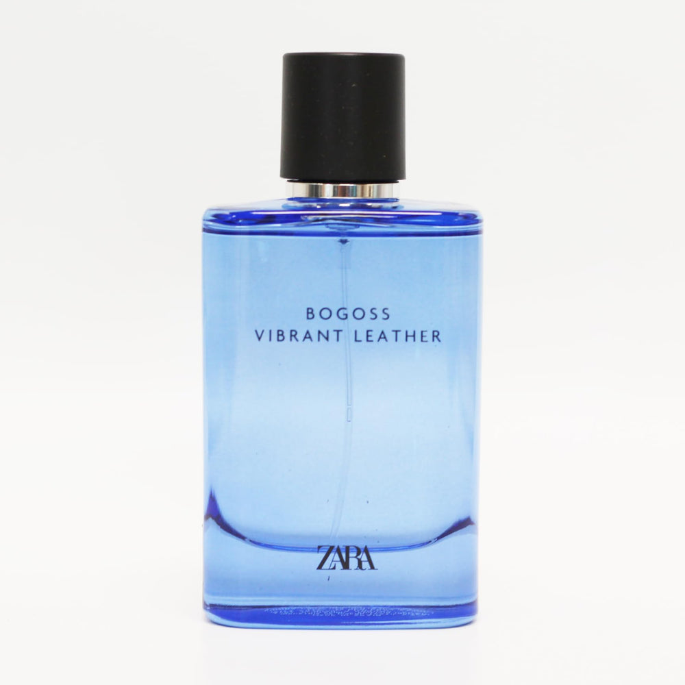 Zara Bogoss Vibrant Leather packaging closeup emphasizes bold style and premium finish