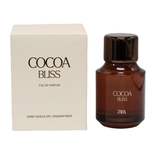 Zara Cocoa Bliss bottle front showcases a stylish design for everyday elegance.