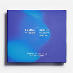 Zara Man Seoul Winter EDT bottle, side shot highlighting compact 100 ml size for travel.
