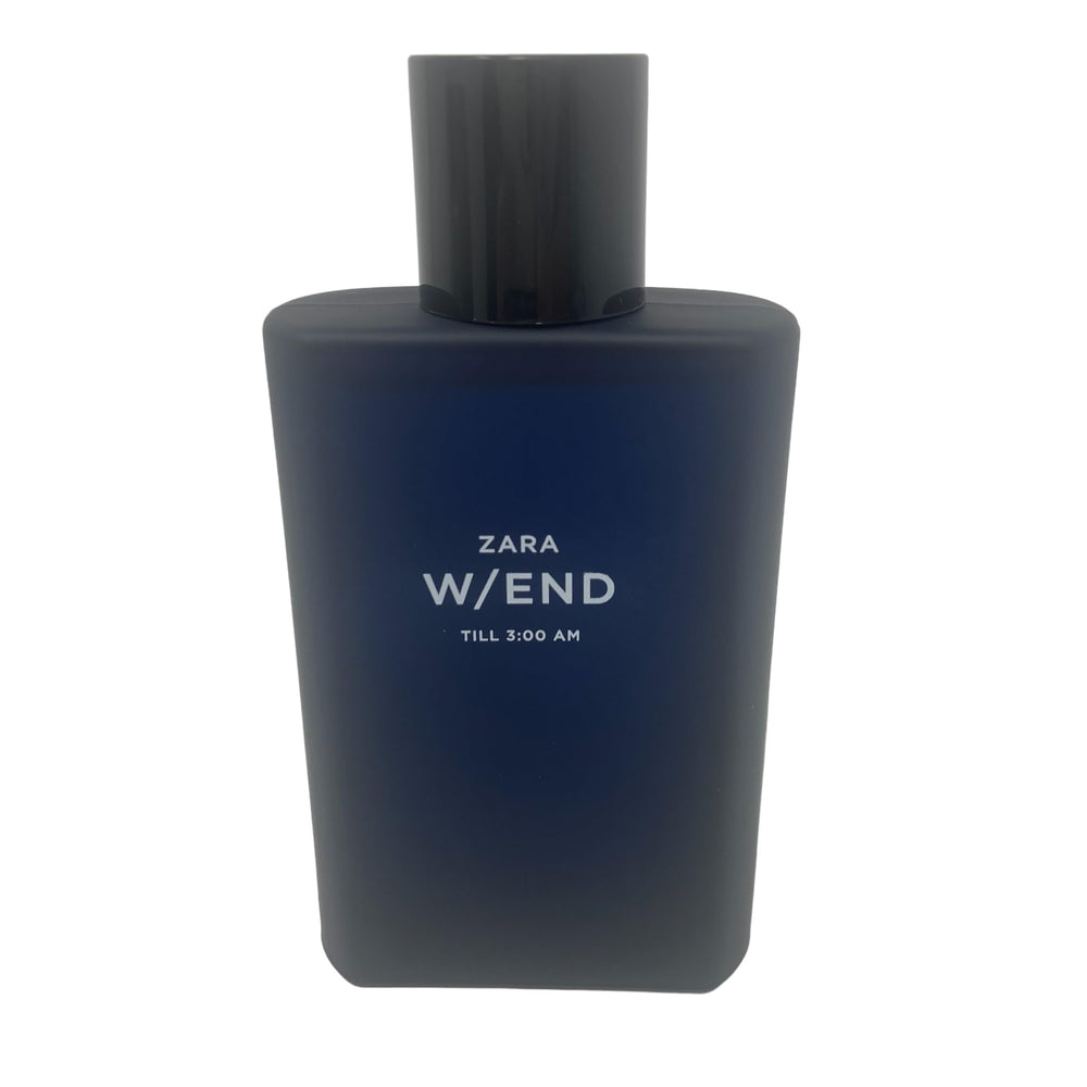 Zara Men's W/END bottle back label, shows 100 ml size information