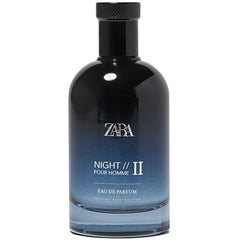 Zara Night Pour Homme II bottle front view, versatile masculine fragrance for day or evening