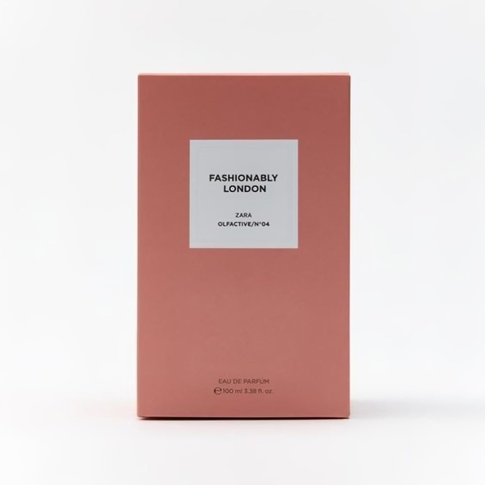ZARA Olfactory Nº04 Fashionably London packaging, hints at a sophisticated scent experience.