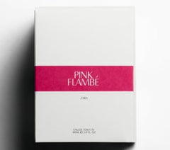 Zara Pink Flambe perfume bottle pour, a refreshing summer fragrance for daily wear.