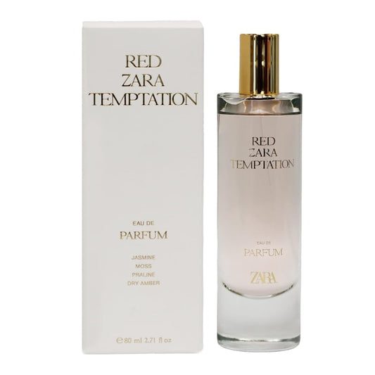 Zara Red Temptation bottle front highlights premium design and luxurious appeal.
