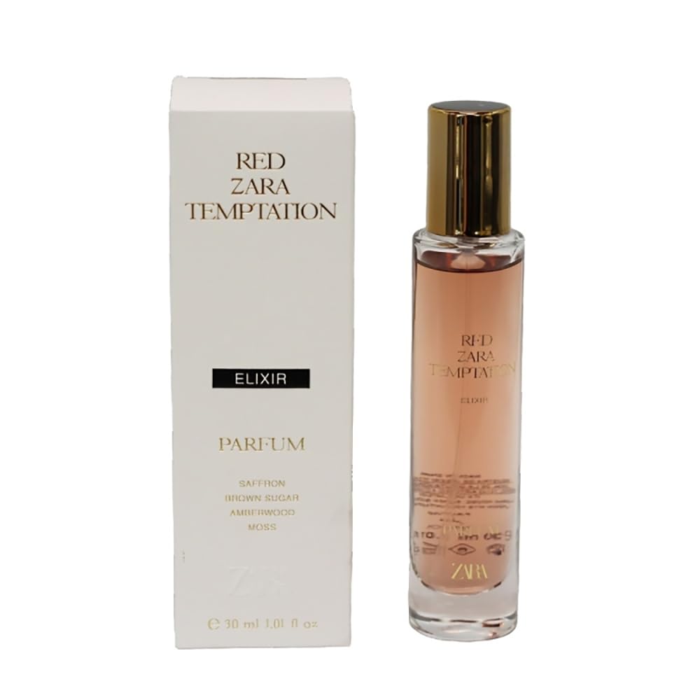 Zara Red Temptation Elixir bottle for confident daytime wear.