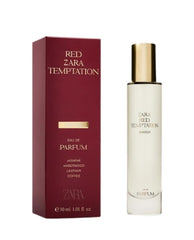 Zara Red Temptation Winter EDP bottle front, luxurious packaging for gifting
