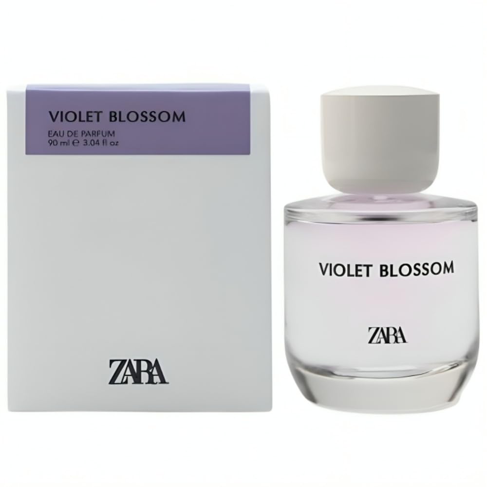 Zara Violet Blossom bottle reveals magnolia opening, perfect for everyday elegance.