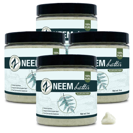 Zatural Neem Butter 4-pack jar, hydrating cream for sensitive skin.