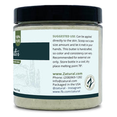 Zatural Neem Butter application on hand, ideal for cuticles and dry skin.