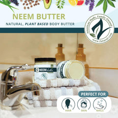 Zatural Neem Butter marula oil bottle, rich nourishment for skin and nails.