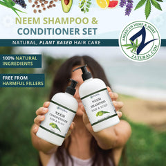 Zatural Neem conditioner bottle pump showcasing deep conditioning for dry hair