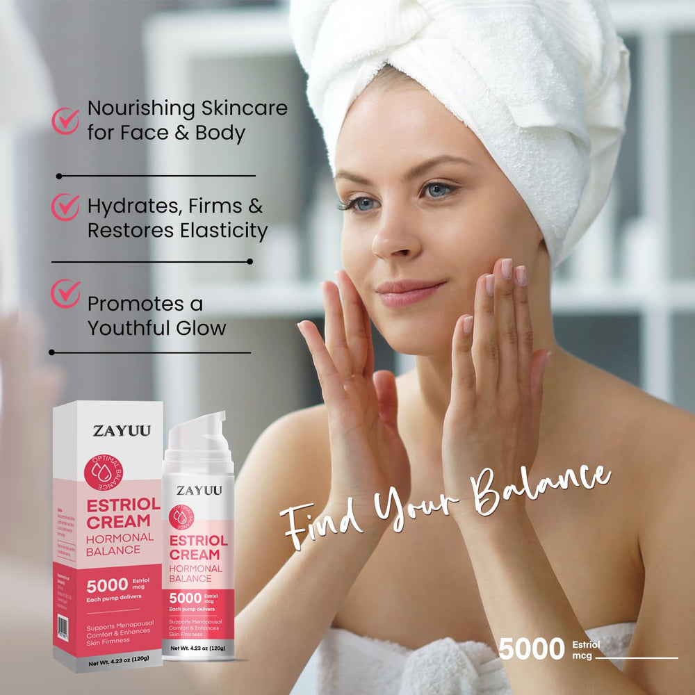 ZAYUU Estriol with Wild Yam and Red Clover promotes skin vitality