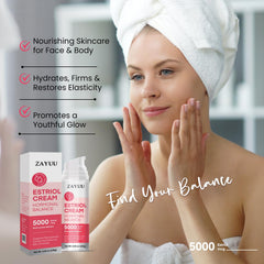 ZAYUU Estriol with Wild Yam and Red Clover promotes skin vitality